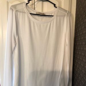 Loft white long sleeve shirt